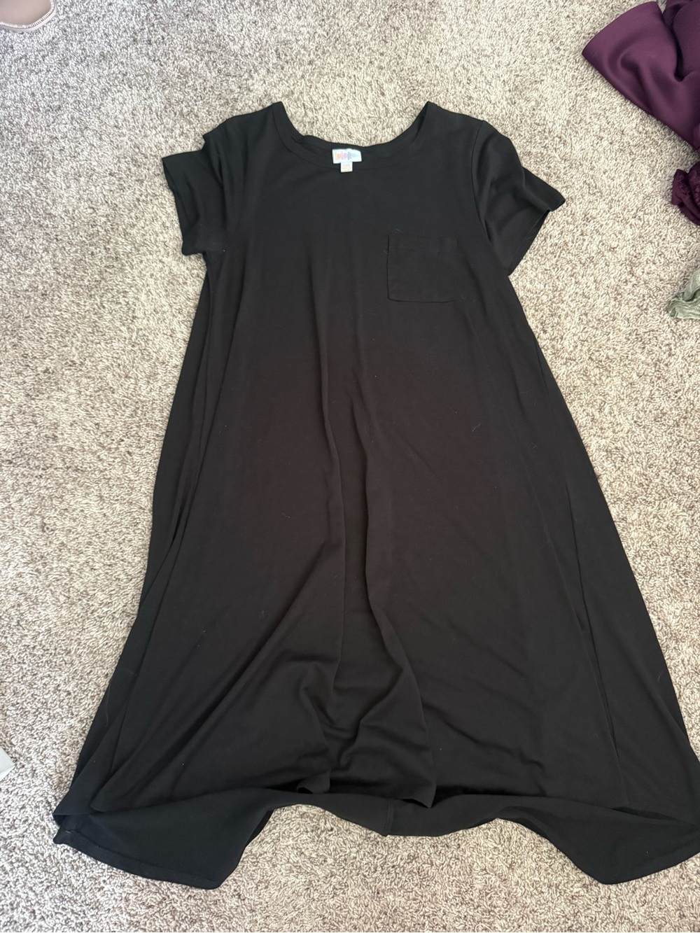 LuLaRoe Black Midi Pocket Swing Dress
